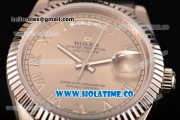 Rolex Day-Date Asia 2813/Swiss ETA 2836/Clone Rolex 3135 Automatic Steel Case with Roman Numeral Markers and Grey Dial (BP)