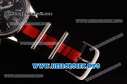 Tag Heuer Carrera Calibre 18 Miyota Quartz Steel Case with Black Dial Stick Markers and Red/Black Nylon Strap