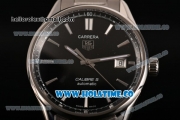 Tag Heuer Carrera Calibre 5 Automatic Swiss ETA 2824 Automatic Full Steel with Black Dial and Stick Markers