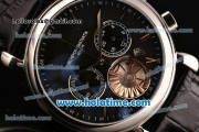 Vacheron Constantin Patrimony Chrono Miyota OS20 Quartz Steel Case with Black Dial and Roman Numeral Markers