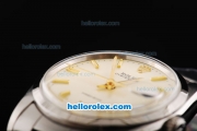 Rolex Milgauss Precision Automatic Movement Silver Case with Rose Gold Stick Markers-Beige Dial and SS Strap