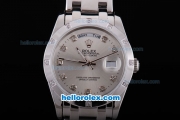 Rolex Day-Date Automatic with Diamond Marking and Grey Dial