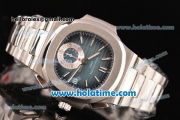 Patek Philippe Nautilus Chrono Swiss Valjoux 7750-SHG Automatic Full Steel with Blue Dial and Stick Markers - 1:1 Original (BP)