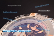 Breitling Chronomat B01 Chronograph Miyota Quartz Two Tone Case/Strap with Black Dial and Stick Markers