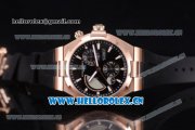 Vacheron Constantin Overseas Dual Time Asia ST30 Automatic Rose Gold Case with Black Dial Stick Markers and Black Rubber Strap