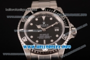 Rolex Sea-Dweller Swisss ETA 2836 Automatic Steel Case/Bracelet with Black Dial and White Dot Markers (BP)