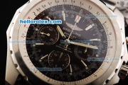 Breitling Bentley Motors Swiss Valjoux 7750 Chronograph Movement Brown Dial with Stainless Steel Strap