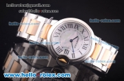 Cartier Ballon Bleu De Cartier Swiss ETA Quartz Steel Case with White MOP Dial and Two Tone Strap-Roman Markers