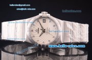 Omega Constellation Asia 2813 Automatic Full Steel Case with White Sunlight Linear Dial and Diamond Markers