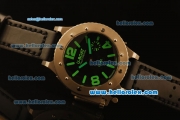 U-Boat Italo Fontana Swiss ETA 6497 Manual Winding Titanium Case with Black Dial and Green Markers-1:1 Original