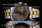 Rolex Daytona Clone Rolex 4130 Automatic Steel Case with Grey Dial Two Tone Bracelet Stick Markers (EF)