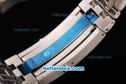 Omega Seamaster Professional Chronometer Automatic Movement ETA Case with Blue Bezel-Dot Markers and Black Dial