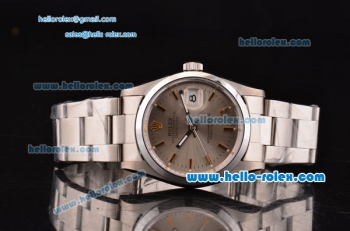 Rolex Datejust Swiss ETA 2836 Automatic Steel Case with Stainless Steel Strap Gold Stick Markers