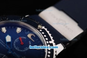 Ulysse Nardin Maxi Marine Automatic Movement Steel Case with Blue Dial and Blue Rubber Strap