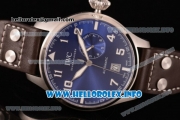 IWC Big Pilot’s Watch Edition "Le Petit Prince" Clone IWC 52010 Automatic Steel Case with Blue Dial Arabic Number Markers and Brown Leather Strap - 1:1 Original (ZF)