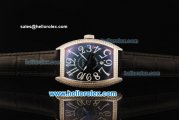 Franck Muller Casablanca Automatic Movement Steel Case with Black Dial and Black Leather Strap