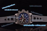 Breitling Super Avenger Chrono Swiss Valjoux 7750 Automatic PVD Case with Black Dial and Black Rubber Strap - 1:1 Original