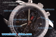 Chopard Mille Miglia GMT Automatic Diamond Bezel and Black Dial and Black Rubber Strap