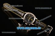 Ferrari & Panerai Automatic Steel Case with Black Dial and Leather Strap