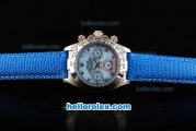 Rolex Daytona Automatic Movement MOP Dial with Roman Markers and Blue Leather Strap