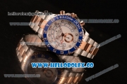 Rolex Yacht-Master II Chronograph Swiss Valjoux 7750 Automatic Two Tone Case with White Dial and Two Tone Bracelet - (BP)