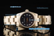 Rolex Air King Automatic Movement ETA Coating Case and Blue Dial and White Roman Numerals