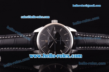 Breitling Transocean Asia 2892 Automatic Steel Case with Black Dial and Black Leather Strap