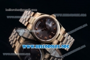 Rolex Day-Date Swiss ETA 2836 Automatic Rose Gold Case with Rose Gold Dial Diamonds Markers and Rose Gold Bracelet (BP)