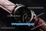 Panerai Radiomir 1940 3 Days PAM00532 Asia ST25 Automatic PVD Case with Black Dial and Brown Leather Strap Stick/Arabic Numeral Markers