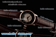 Mido Baroncelli II Swiss ETA 2824 Automatic Two Tone Case with Brown Leather Strap and Black Dial