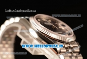 Rolex Datejust 37mm Swiss ETA 2836 Automatic Steel Case with Jubilee Steel Bezel Black Mop Dial Diamonds Steel Bracelet