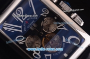 Franck Muller Long Island Tourbillon Automatic Movement Steel Case with Black Dial and White Numeral Markers