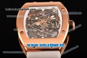 Richard Mille RM 038 Asia Automatic Rose Gold Case with Skeleton Dial and White Inner Bezel