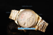 Rolex Day-Date II Automatic Movement Full Gold with Gold Dial and Diamond Markers