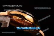 Rolex Daytona Chrono Swiss Valjoux 7750 Automatic Yellow Gold Case/Bracelet with Ceramic Bezel White Dial and Diamonds Markers (BP)