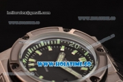 Hublot King Power Oceanographic Diver 4000 Swiss ETA 2892 Automatic Titanium Case with Black Dial and Black Rubber Strap