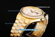 Rolex Day Date II Automatic Movement Full Gold with Diamond Bezel - Diamond Markers and White Dial