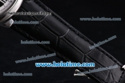 Cartier Ballon Bleu De 45MM Miyota Quartz Steel Case with Black Dial and Black Leather Strap
