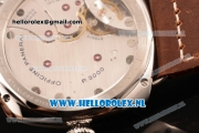 Panerai Radiomir 3 Days Acciaio P.3000 Auto Steel Case with Brown Dial and Brown Leather Strap - 1:1 Origianl (ZF)