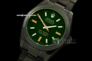 Rolex Milgauss Oyster Perpetual Swiss ETA 2836 Automatic Movement Full PVD Case/Strap with Black Dial and Stick Marker