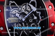 Richard Mille RM 35-01 RAFA Miyota 9015 Automatic PVD Case with Skeleton Dial and Black Rubber Strap Dot Markers