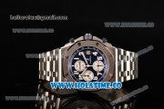 Audemars Piguet Royal Oak Offshore Chrono Blue Themes Swiss Valjoux 7750 Automatic Full Steel with Blue Dial and White Arabic Numeral Markers (JF) Audemars Piguet Royal Oak Offshore Chrono Blue Themes Swiss Valjoux 7750 Automatic Full Steel with Blue Dial and White Arabic Numeral Markers (JF)