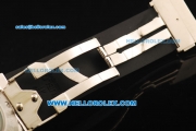Hublot Classic Fusion Swiss ETA 2824 Automatic Movement Steel Case with Two-row Diamond Bezel and Black Rubber Strap
