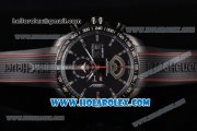 Tag Heuer Grand Carrera Calibre 17 RS3 Miyota Quartz PVD Case with Black Dial Rubber Strap and Stick Markers