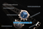 Breitling Avenger Seawolf Miyota Quartz Steel Case with Blue Dial and Black Rubber Strap - Stick Markers