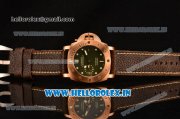Panerai Luminor Submersible 1950 3 Days PAM382 Clone P.9000 Automatic Bronze Case with Green Dial