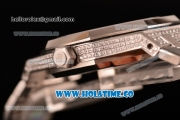 Audemars Piguet Royal Oak 41MM Clone AP Calibre 3120 Automatic Diamonds Steel Case/Bracelet with Blue Dial and Stick Markers