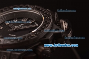 Hublot King Power Swiss ETA 2836 Automatic Carbon Fiber Case with Black Dial and Black Rubber Strap