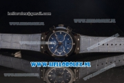 Hublot Classic Fusion Chronograph 7750 Auto PVD Case with Blue Dial and Blue Leather Strap