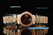 Rolex Datejust Automatic Movement ETA Coating Case with Brown Dial and Roman Numerals-Two Tone Strap